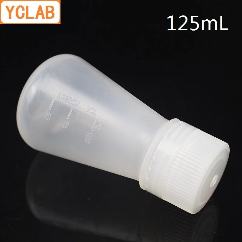 YCLAB 125mL Plastic Erlenmeyer Flask with Screw Cap and Graduation Conical Triangle Flask Laboratory Chemistry Equipment
YCLAB 125mL Plastic Erlenmeyer Flask with Screw Cap and Graduation Conical Triangle Flask Laboratory Chemistry Equipment