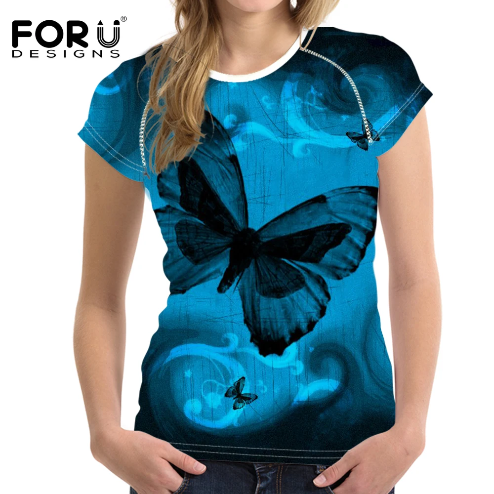 FORUDESIGNS 2019 New Fashion Summer Women T-Shirt 3D Butterfly Brand Design T-Shirt for Girl Casual Tops Comfortable Top Clothes
FORUDESIGNS 2019 New Fashion Summer Women T-Shirt 3D Butterfly Brand Design T-Shirt for Girl Casual Tops Comfortable Top Clothes