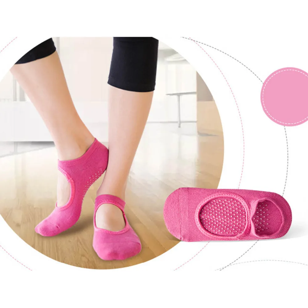 1 пара спортивные носки хорошая гибкость дышащие хлопковые для йоги балла танцев