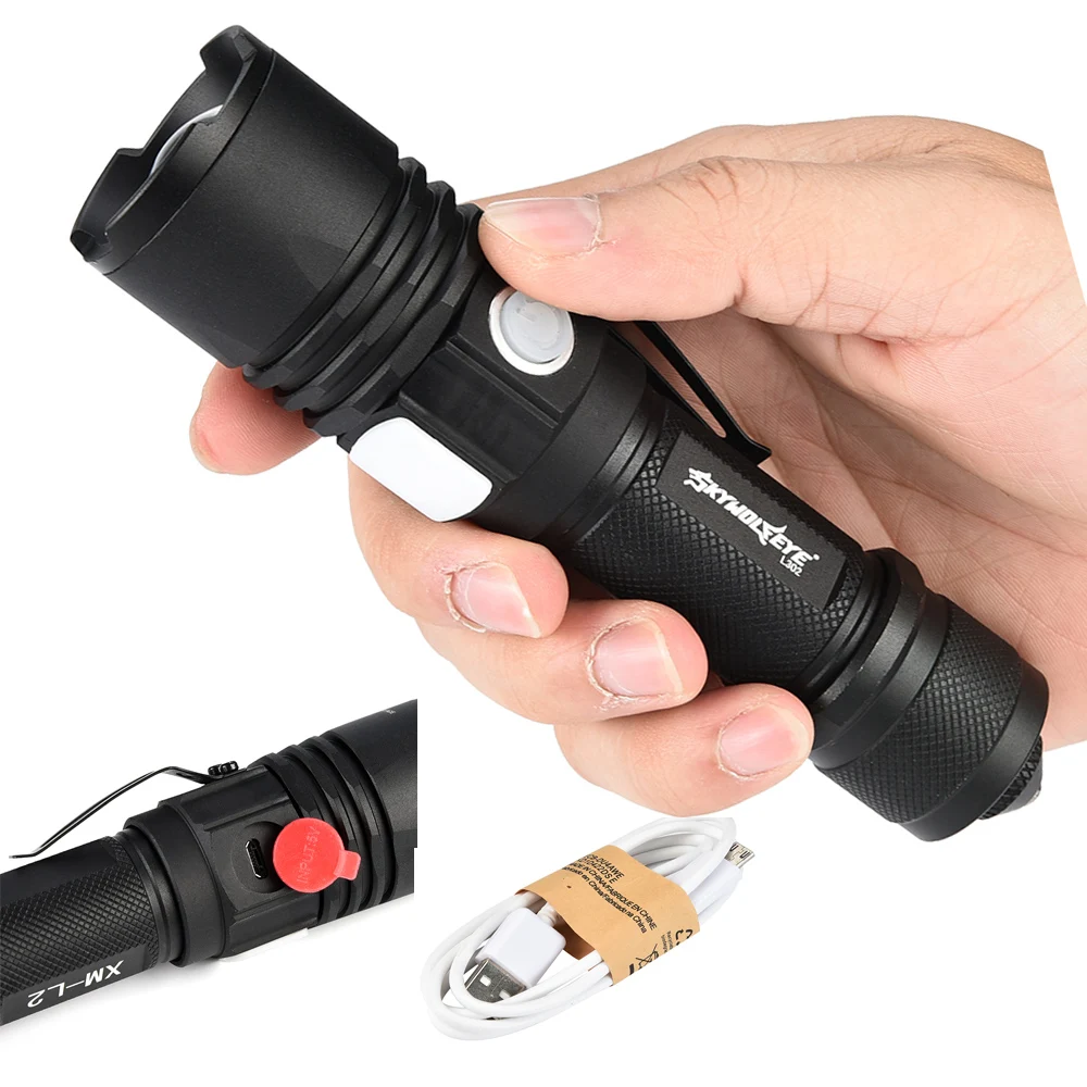 L2 COB LED Flashlight Ultra Bright 3 Modes 3800 Lumen Zoomable LED Torch 18650 Battery Portable Light For Camping
L2 COB LED Flashlight Ultra Bright 3 Modes 3800 Lumen Zoomable LED Torch 18650 Battery Portable Light For Camping