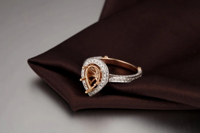 CaiMao Pear cut Semi Mount Ring Settings & 0.89ct Diamond 18k Rose Gold Gemstone Engagement Ring Fine Jewelry
CaiMao Pear cut Semi Mount Ring Settings & 0.89ct Diamond 18k Rose Gold Gemstone Engagement Ring Fine Jewelry