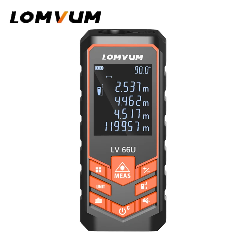 

LOMVUM LV 66U Laser Range Finder Auto Level Distance Meter Electronic Analysis Measuring Instrument Rangefinder 40m - 120M