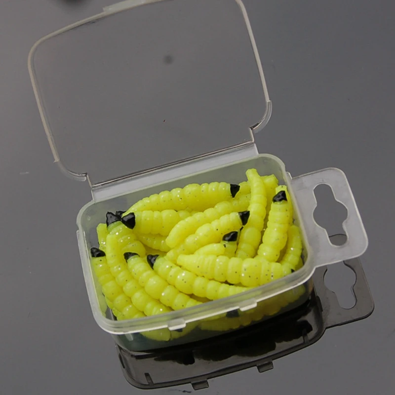 1 Box 30 Pcs Artificial Lures Maggot Grub Smell Worms Silicon Soft Baits Fishing Lure Fish Tackle
1 Box 30 Pcs Artificial Lures Maggot Grub Smell Worms Silicon Soft Baits Fishing Lure Fish Tackle