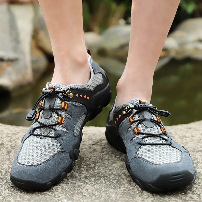 Men's Outdoor Hiking Shoes 2019 Summer Air Mesh Breathable Waterproof Lace-Up Soft Outdoor Sneakers Man Trekking Trail size38-46
Men's Outdoor Hiking Shoes 2019 Summer Air Mesh Breathable Waterproof Lace-Up Soft Outdoor Sneakers Man Trekking Trail size38-46