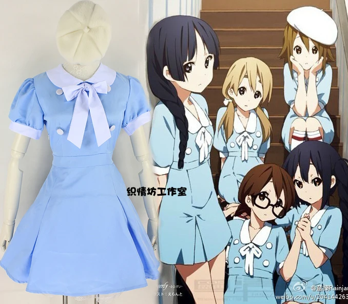 

Shirakiin Riricho Cos Halloween Anime Inu x Boku SS K-ON Cosplay Female Woman Cartoon Lolita Blue Dress Cosplay Costume