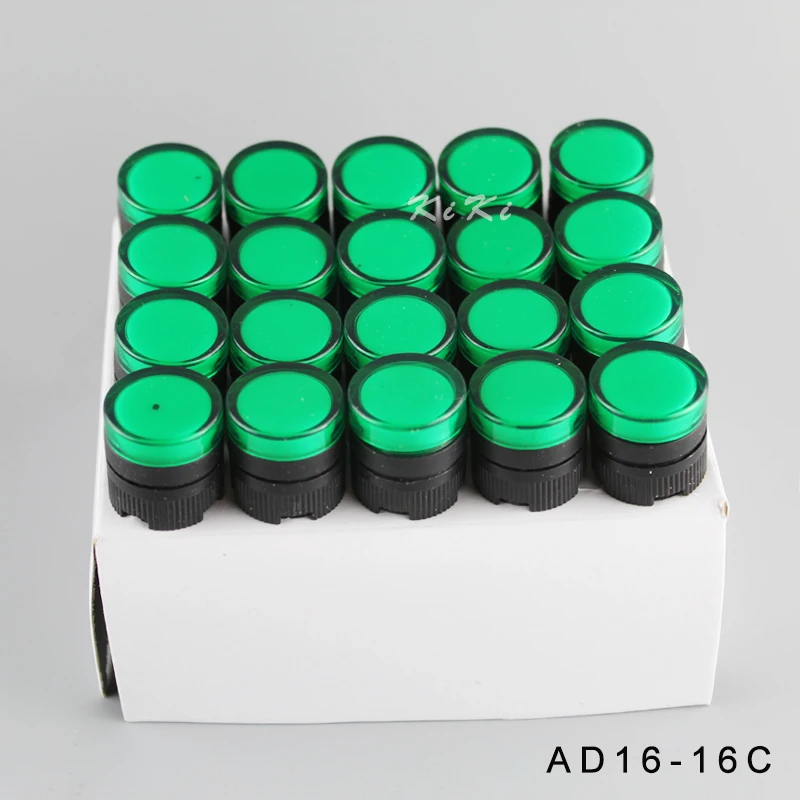 16mm Indicator light Gree Led Indicator lamp 220v 12v 24V 220v 380v switch power Light Signal Lamp Control Light AD16-16C
16mm Indicator light Gree Led Indicator lamp 220v 12v 24V 220v 380v switch power Light Signal Lamp Control Light AD16-16C