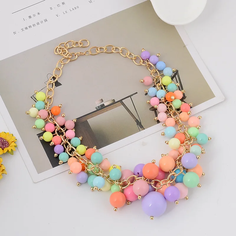Risyh Trendy Fashion Exaggeration Necklace Wild Candy Grapes Fashion Necklace Women
Risyh Trendy Fashion Exaggeration Necklace Wild Candy Grapes Fashion Necklace Women