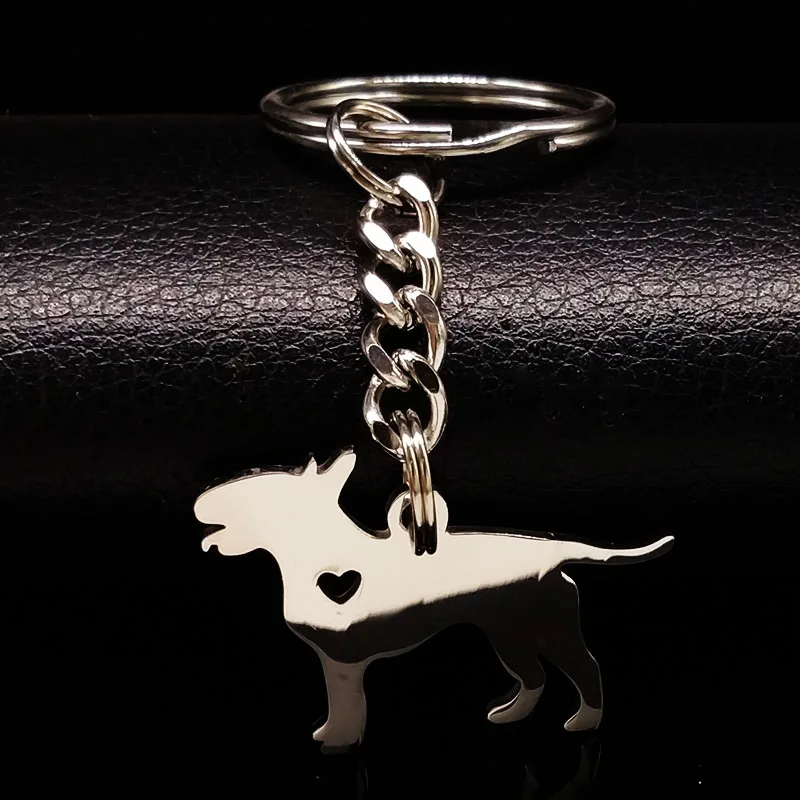2021 Fashion Bull Terrier Dog Stainless Steel Key Chain Women Fashion Silver Color Pokemon Keychain Jewelry porte clef K936S01
2021 Fashion Bull Terrier Dog Stainless Steel Key Chain Women Fashion Silver Color Pokemon Keychain Jewelry porte clef K936S01