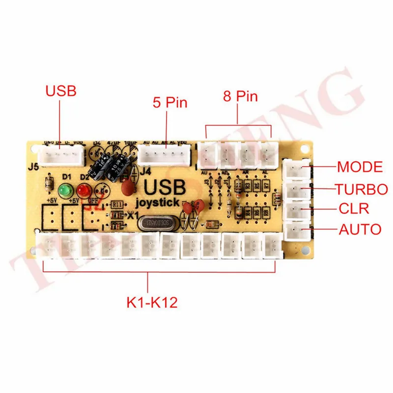 DIY аркадные детали игры Нулевая задержка Игровой Набор USB энкодер + ДЖОЙСТИК Sanwa с