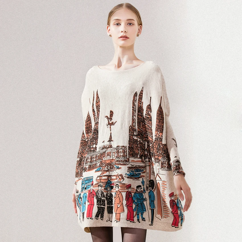 2022 New Autumn Dress Women Sweater Casual Coat Batwing Sleeve Print Women's Sweaters Clothes Pullovers Oversized
2022 New Autumn Dress Women Sweater Casual Coat Batwing Sleeve Print Women's Sweaters Clothes Pullovers Oversized
