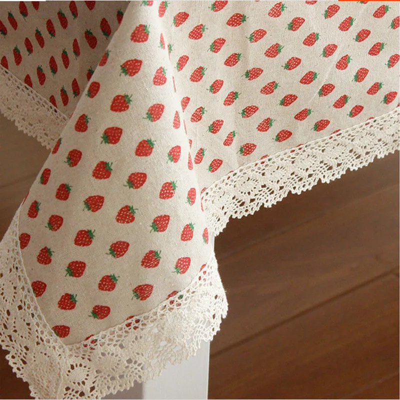 Multi-Functional Home Cover cloth tablecloth Lace Linen Round Table cloth Strawberry Pastoral Style cover towels Wholesale
Multi-Functional Home Cover cloth tablecloth Lace Linen Round Table cloth Strawberry Pastoral Style cover towels Wholesale