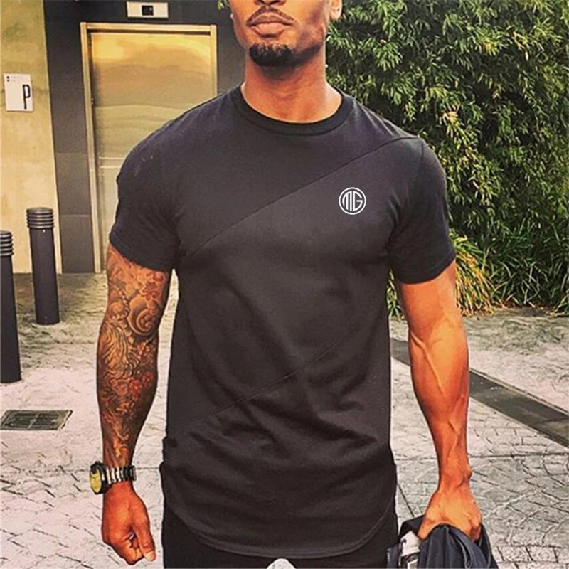 Muscleguys Brand Mens bodybuilding T shirt fitness clothing men tops cotton singlets Plus size Sportswear Short Sleeve Tshirt
Muscleguys Brand Mens bodybuilding T shirt fitness clothing men tops cotton singlets Plus size Sportswear Short Sleeve Tshirt
