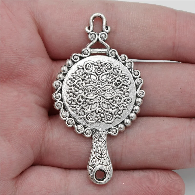 2pcs 58*31mm High Quality Delicate Big Mirror Charms Antique Cameo Accessories Pendants Fit Necklace DIY Jewelry Making
2pcs 58*31mm High Quality Delicate Big Mirror Charms Antique Cameo Accessories Pendants Fit Necklace DIY Jewelry Making