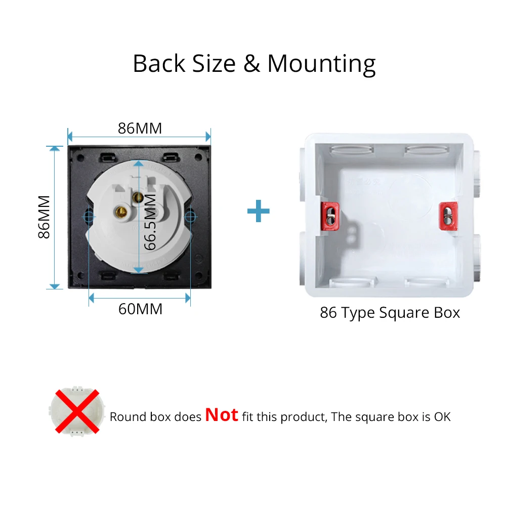 Wallpad L6 EU UK Universal Switched 5 Holes Wall Socket USB Charging Port 2.1A Power Outlet Blue LED Indicator White Glass Panel
Wallpad L6 EU UK Universal Switched 5 Holes Wall Socket USB Charging Port 2.1A Power Outlet Blue LED Indicator White Glass Panel