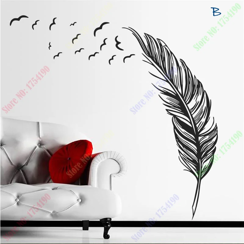 New Free Shipping Left right flying feather wall stickers home decor adesivo de parede home decoration wallpaper wall sticker
New Free Shipping Left right flying feather wall stickers home decor adesivo de parede home decoration wallpaper wall sticker