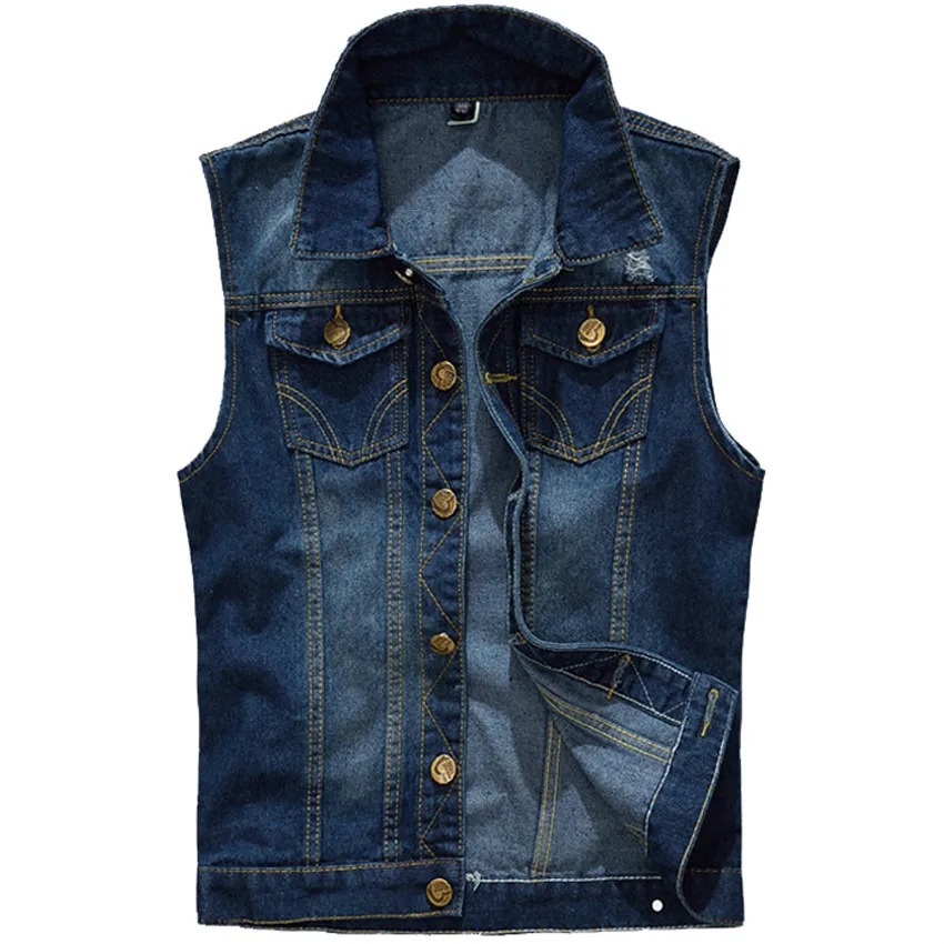 2019 Fit Male Jacket Cowboy Denim Vest Men's Jacket Sleeveless Casual Waistcoat Men's Jean Coat Ripped Slim 5XL
2019 Fit Male Jacket Cowboy Denim Vest Men's Jacket Sleeveless Casual Waistcoat Men's Jean Coat Ripped Slim 5XL