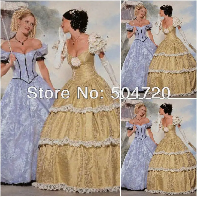 Freeshipping!19 Century Civil War Southern Belle Gown Victorian Lolita dresses/scarlett dress US6-26 V-250
Freeshipping!19 Century Civil War Southern Belle Gown Victorian Lolita dresses/scarlett dress US6-26 V-250
