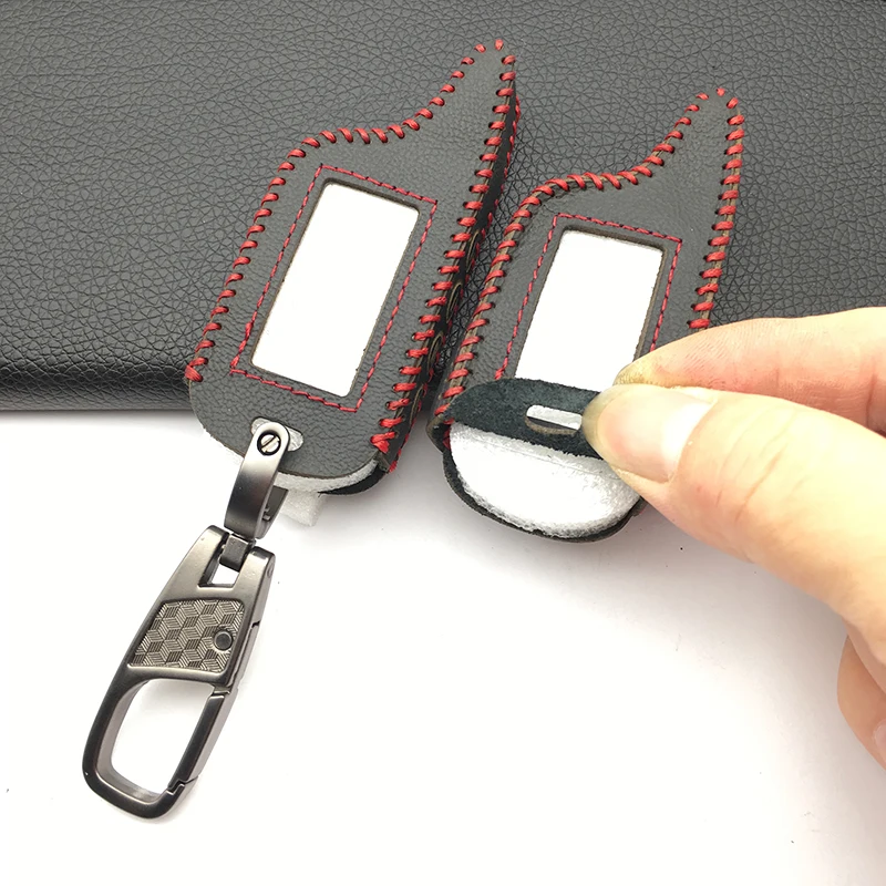 100% Leather Case key Cover for Russian version 2-way SCHER KHAN Magicar M4 lcd two way car alarm remote key shell
100% Leather Case key Cover for Russian version 2-way SCHER KHAN Magicar M4 lcd two way car alarm remote key shell