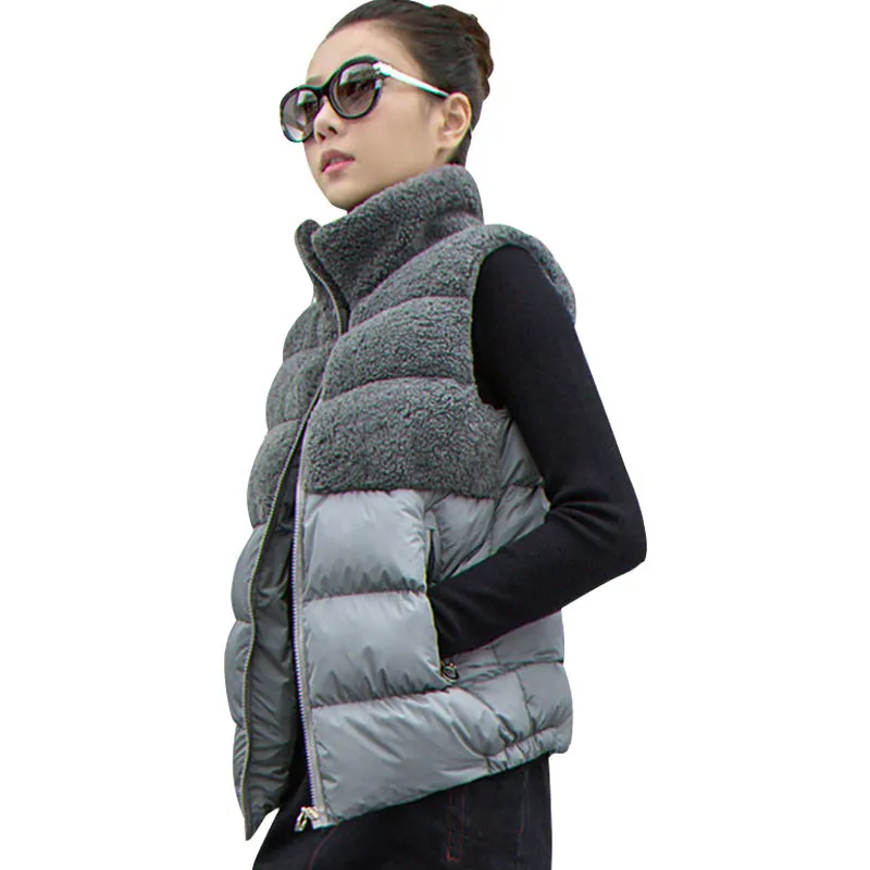 Жилет из овчины женский зимний хлопковый жилет с отстрочкой|down vest women|vest womenvest women