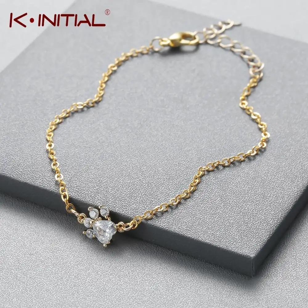 Kinitial Fashion Crystal Tassut Bracelet Jewelry Cat Dog Paw Claw Print Bracelet Lovely Animal Bracelets for Women pulseras
Kinitial Fashion Crystal Tassut Bracelet Jewelry Cat Dog Paw Claw Print Bracelet Lovely Animal Bracelets for Women pulseras