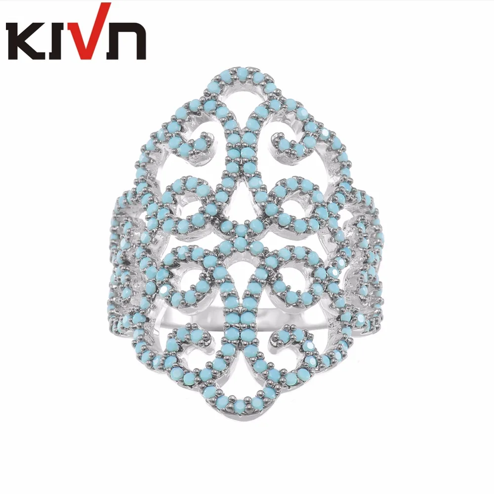 KIVN Fashion Jewelry Sparkling Luxury Pave CZ Cubic Zirconia Wedding Engagement Rings for Women
KIVN Fashion Jewelry Sparkling Luxury Pave CZ Cubic Zirconia Wedding Engagement Rings for Women
