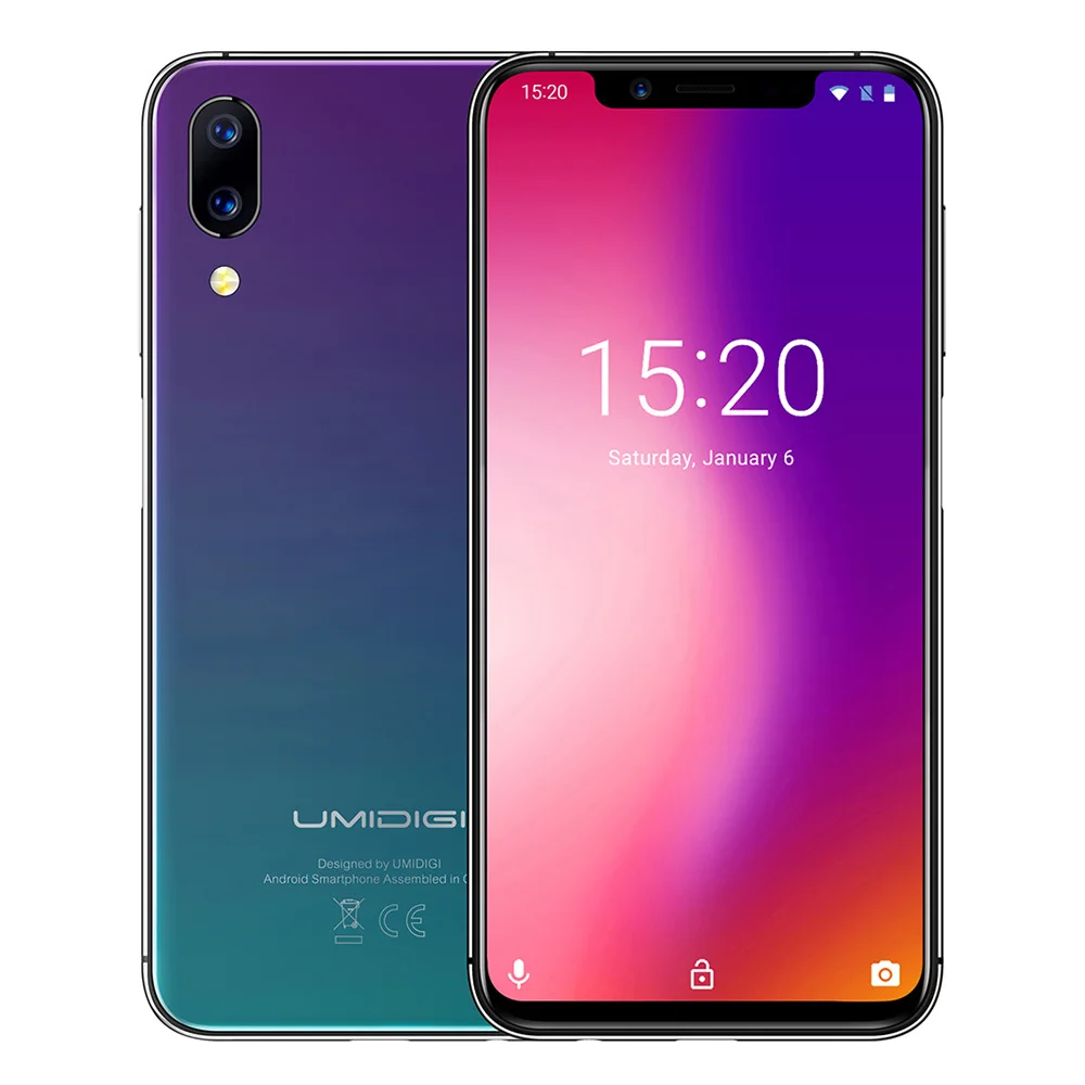 Оригинальный UMIDIGI One смартфон 4G Android 8 1 Phablet 5 86 "MTK6763 2 0 ГГц Восьмиядерный B