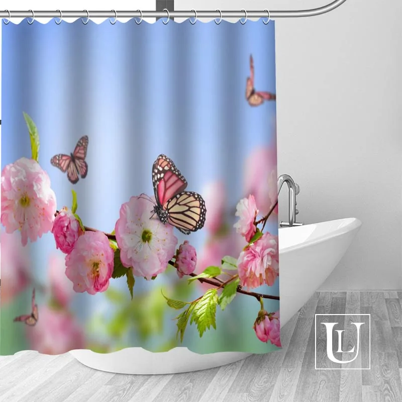 Custom Butterfly flowers Bath Curtain Fabric Modern Shower Curtain bathroom beautiful Curtains Bath decor
Custom Butterfly flowers Bath Curtain Fabric Modern Shower Curtain bathroom beautiful Curtains Bath decor