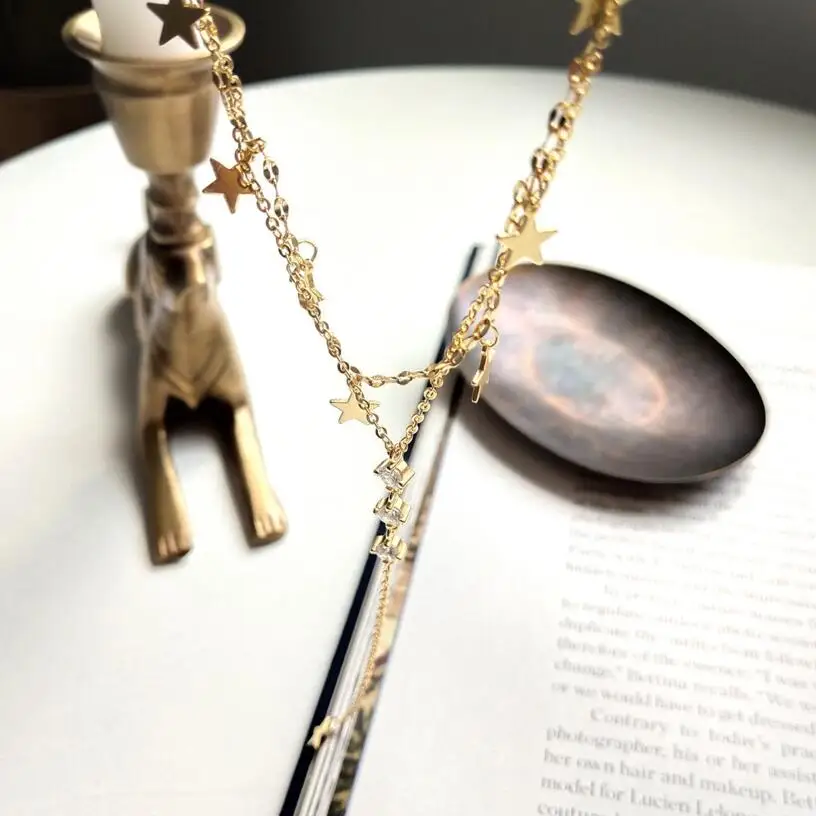 2018 New Women Sexy Necklace 925 Sterling Silver Chain Double Layer With AAA Cubic Zirconia Star Drop Necklace Y Choker jewelry
2018 New Women Sexy Necklace 925 Sterling Silver Chain Double Layer With AAA Cubic Zirconia Star Drop Necklace Y Choker jewelry