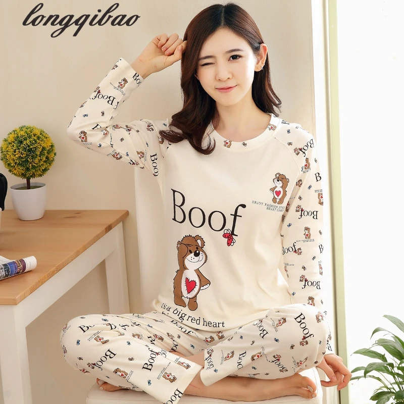 Spring and summer home service casual cartoon cotton long - sleeved trousers large size pajamas suit TB778
Spring and summer home service casual cartoon cotton long - sleeved trousers large size pajamas suit TB778