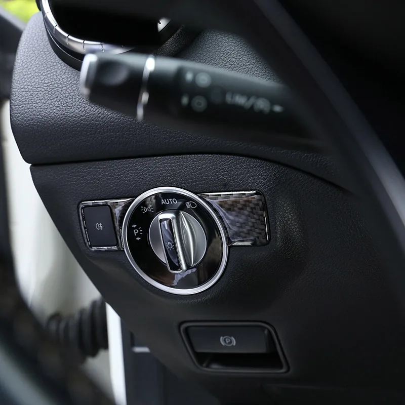 Carbon fiber Headlight switch cover For W176 W246 W204 W212 E350 X204 Mercedes Benz A B C E GLK GL ML head light Buttons Sticker
Carbon fiber Headlight switch cover For W176 W246 W204 W212 E350 X204 Mercedes Benz A B C E GLK GL ML head light Buttons Sticker