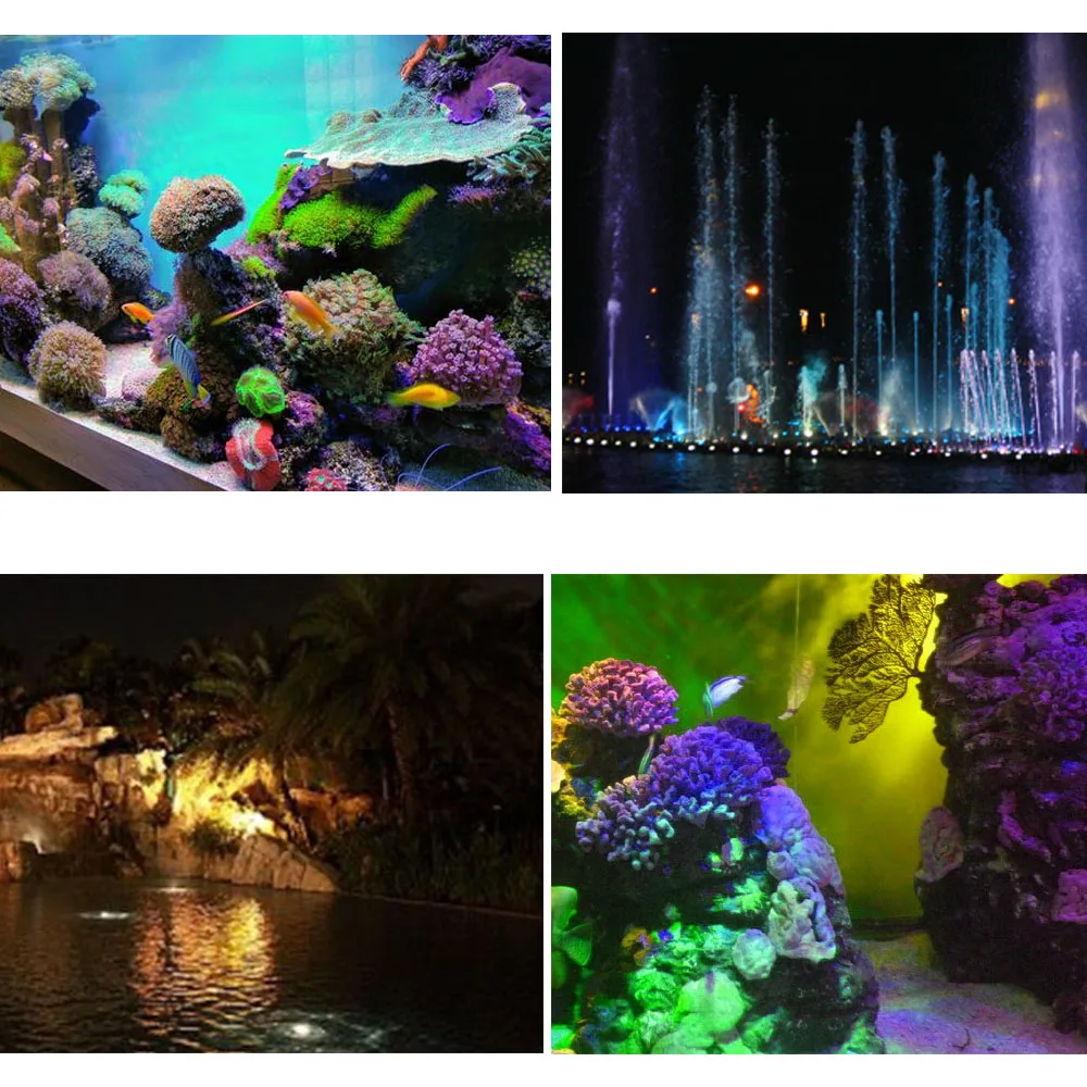 12V RGB LED Underwater Light 36LED IP68 Waterproof Aquarium Spotlight Swiming Pool Fountains Pond Tank for Landscape Decor | Освещение