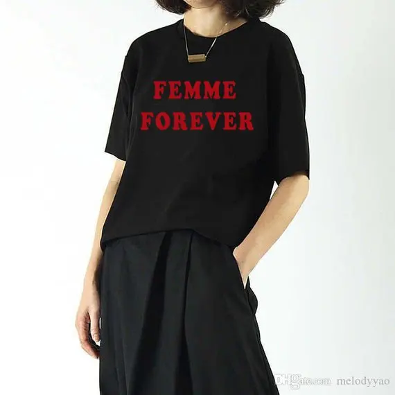 Sugarbaby Femme Forever T-shirt Cool Women Feminist Short Sleeve Black White Short Sleeve Vintage Tee Casual Tops Drop ship
Sugarbaby Femme Forever T-shirt Cool Women Feminist Short Sleeve Black White Short Sleeve Vintage Tee Casual Tops Drop ship