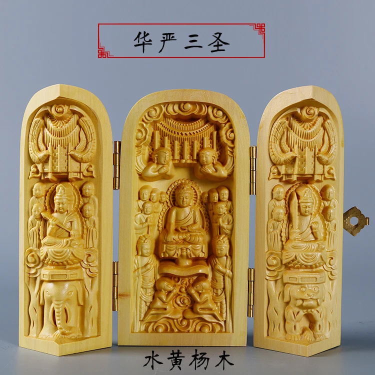Buddhism sacred holy # home TOP efficacious Talisman Protection Lotus Sam Buddha Guanyin Sculpture Wood carving ART statue
Buddhism sacred holy # home TOP efficacious Talisman Protection Lotus Sam Buddha Guanyin Sculpture Wood carving ART statue