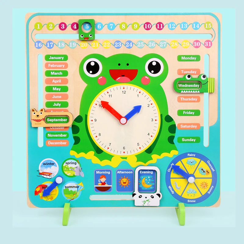 Wooden Montessori Toys Baby Weather Season Calendar Clock Time Cognition Preschool Education Teaching Aids Toys For Children
Wooden Montessori Toys Baby Weather Season Calendar Clock Time Cognition Preschool Education Teaching Aids Toys For Children