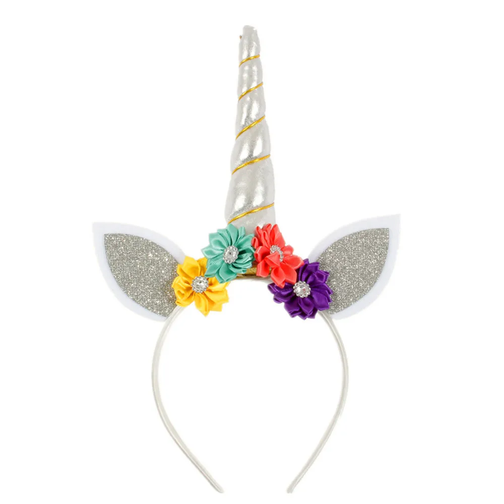 Nishine 10pcs/lot Gold Silver Unicorn Horn Headband Ribbon Flower Unicorn Hairbands Girls Birthday Party Gift Hair Accessories
Nishine 10pcs/lot Gold Silver Unicorn Horn Headband Ribbon Flower Unicorn Hairbands Girls Birthday Party Gift Hair Accessories