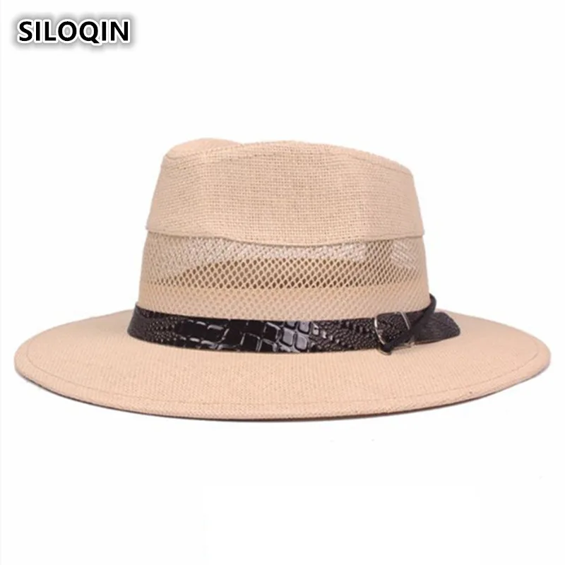 SILOQIN Adult Men's Breathable Cowboy Straw Hat West Simple Western European Jazz Style Sun Hats Big Brim Net Beach Hat For Men
SILOQIN Adult Men's Breathable Cowboy Straw Hat West Simple Western European Jazz Style Sun Hats Big Brim Net Beach Hat For Men