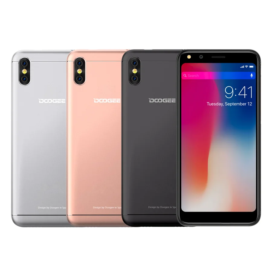 DOOGEE X53 Android 7.0 5.3 inch Mobile Phone MT6580M 1GB RAM 16GB ROM 5V 1A 2200mAh Battery Dual Cameras 5MP+2MP OTA Smartphone | Мобильные