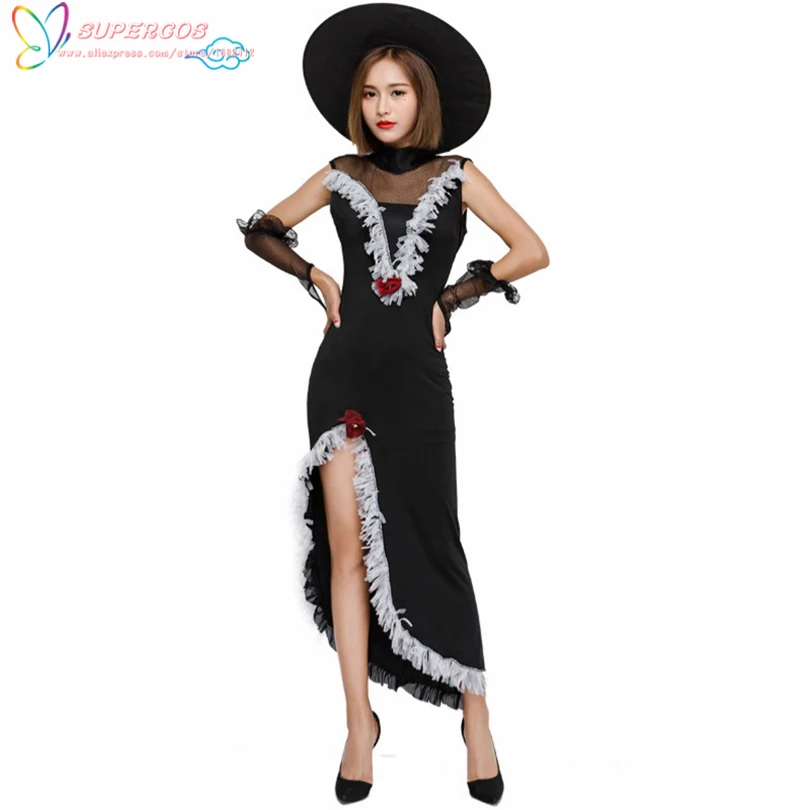 Newest Sexy Hot Dress Cosplay Vampire Witch Costume For Art Photo Annual Meeting Halloween Carnival Nightclub Party
Newest Sexy Hot Dress Cosplay Vampire Witch Costume For Art Photo Annual Meeting Halloween Carnival Nightclub Party