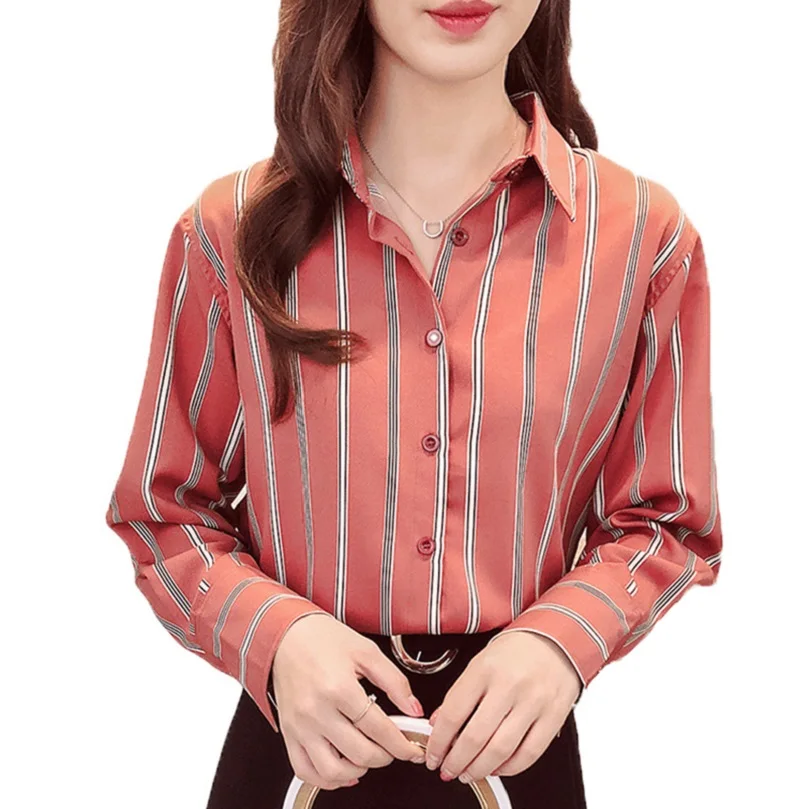 Women Striped Long Sleeve Blouse Women Shirt Female Loose Blusas Femme Spring Autumn Fall Casual Ladies Office Blouse Shirt Tops
Women Striped Long Sleeve Blouse Women Shirt Female Loose Blusas Femme Spring Autumn Fall Casual Ladies Office Blouse Shirt Tops