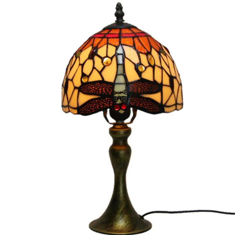 Vintage European Tiffany Art Dragonfly Glass Table Lamp for Foyer Bed Room Bar Apartment Glass Reading Light H 40cm 1030
Vintage European Tiffany Art Dragonfly Glass Table Lamp for Foyer Bed Room Bar Apartment Glass Reading Light H 40cm 1030