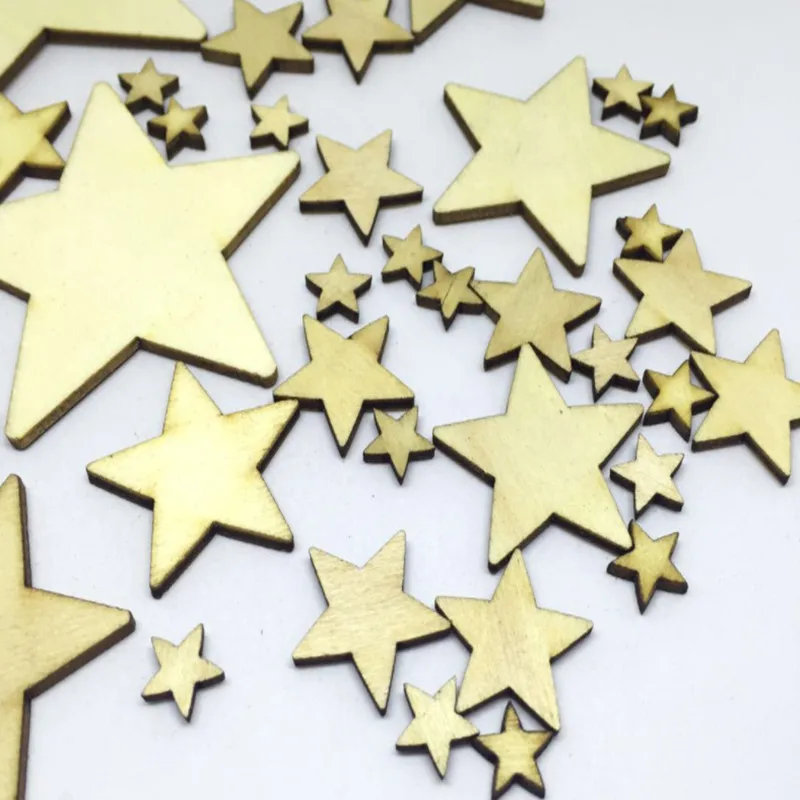 100PCS Wooden Stars Assorted Size Cutout Discs For Arts Crafts DIY Decoration Birthday Wedding Display Decor
100PCS Wooden Stars Assorted Size Cutout Discs For Arts Crafts DIY Decoration Birthday Wedding Display Decor