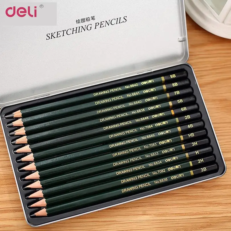 Deli 12 Pcs/box Standard Pencil 3H-9B Stationey Sketch Drawing Painting Pencil Non-toxic Pencils Office Arties Supplies 40DS949
Deli 12 Pcs/box Standard Pencil 3H-9B Stationey Sketch Drawing Painting Pencil Non-toxic Pencils Office Arties Supplies 40DS949
