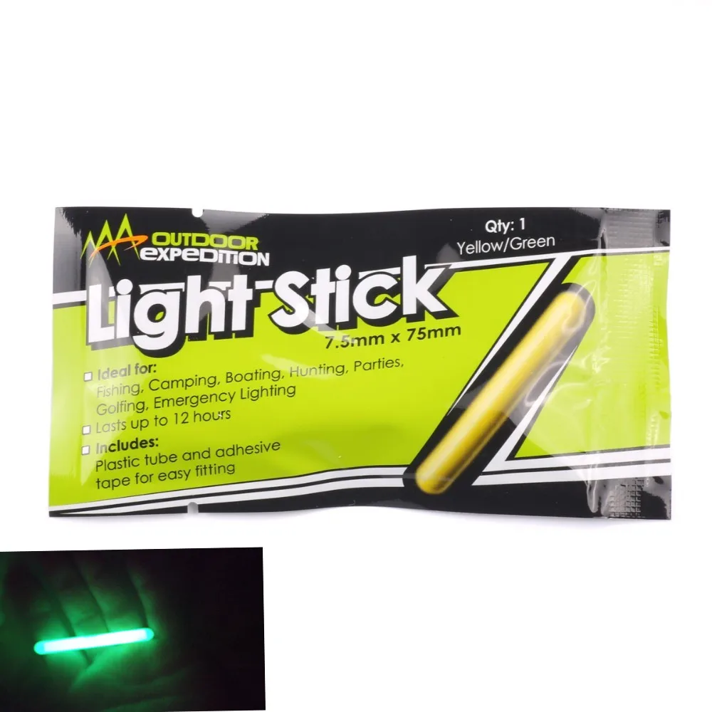 50Pcs(50bags) 7.5X75 mm Night Fishing Lighting Stick Wand Green Chemical LED Fluorescent Dark Glow Stick Fishing Led Stick
50Pcs(50bags) 7.5X75 mm Night Fishing Lighting Stick Wand Green Chemical LED Fluorescent Dark Glow Stick Fishing Led Stick