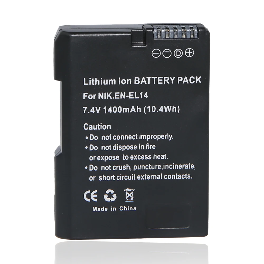 

1Pcs EN-EL14 EN-EL14a ENEL14 EL14 1400mAh Battery for Nikon P7800 P7700 P7100 P7000 D5500 D5300 D5200 D3200 D3300 D5100 D3100 Df