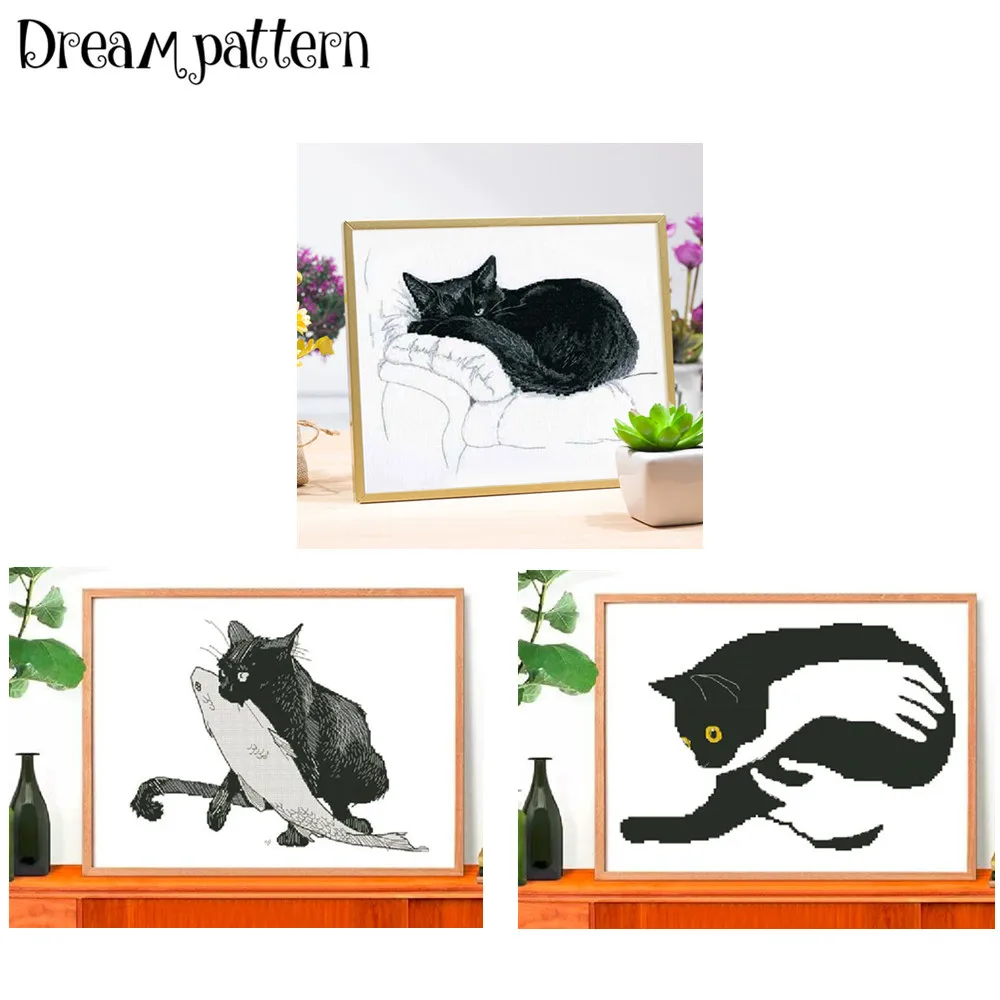 Black cat on the sofa cross stitch package animal 18ct 14ct 11ct cloth cotton thread embroidery DIY handmade needlework 
Black cat on the sofa cross stitch package animal 18ct 14ct 11ct cloth cotton thread embroidery DIY handmade needlework