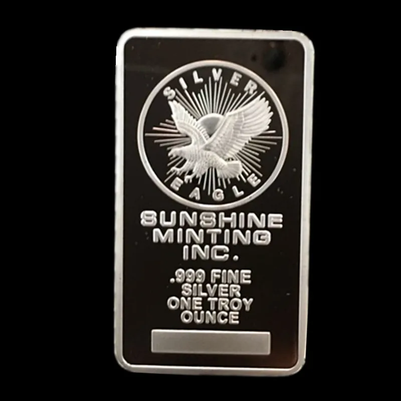 10 pcs Non magnetic Sunshine minting ingot bar collectible badge silver plated souvenir decoration coin 50 x 28 mm bar
10 pcs Non magnetic Sunshine minting ingot bar collectible badge silver plated souvenir decoration coin 50 x 28 mm bar