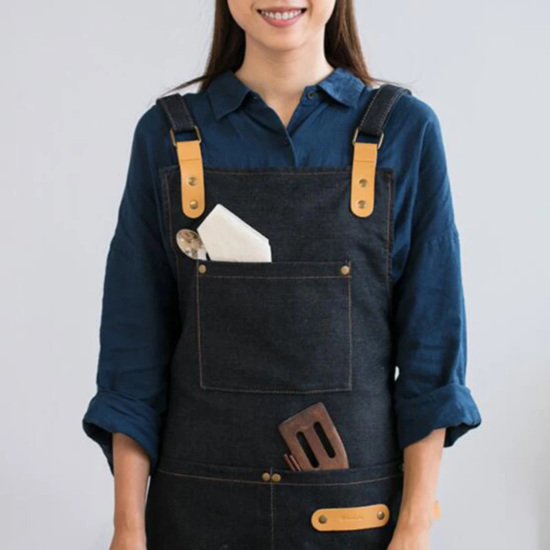 Denim Apron Kitchen BBQ Cleaning Cross Strap Apron Bartender Cowboy Antifouling Chef Pinafore Delantal Tablier Coffee Shop
Denim Apron Kitchen BBQ Cleaning Cross Strap Apron Bartender Cowboy Antifouling Chef Pinafore Delantal Tablier Coffee Shop