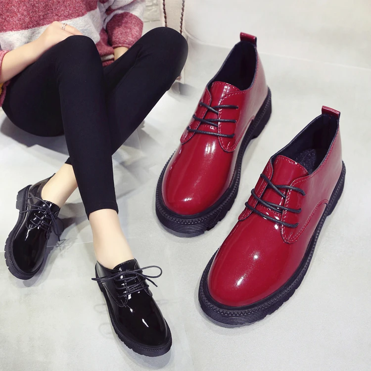 High Quality Women oxfords Flats Platform shoes Patent Leather Slip-on pointed Creeper black Brogue Loafers Brand
High Quality Women oxfords Flats Platform shoes Patent Leather Slip-on pointed Creeper black Brogue Loafers Brand