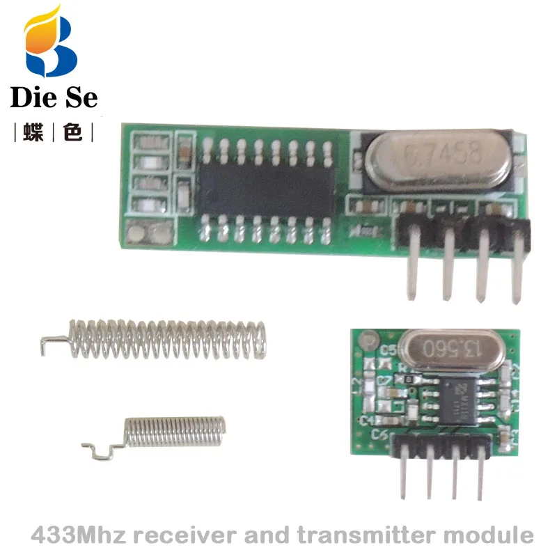 433Mhz RF Transmitter and Receiver Module with antenna For DIY kit 433Mhz Remote controls Superheterodyne 433Mhz
433Mhz RF Transmitter and Receiver Module with antenna For DIY kit 433Mhz Remote controls Superheterodyne 433Mhz