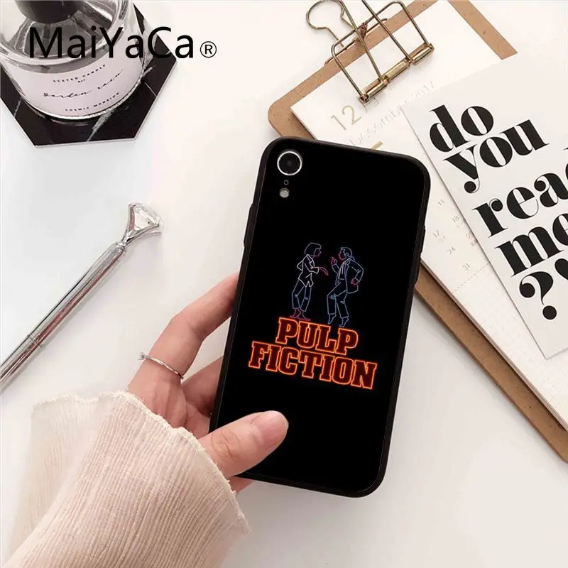 Maiyaca Pulp фантастика мобильный черный мягкий чехол для телефона iPhone 5 5Sx 6 7 7plus 8 8Plus X XS